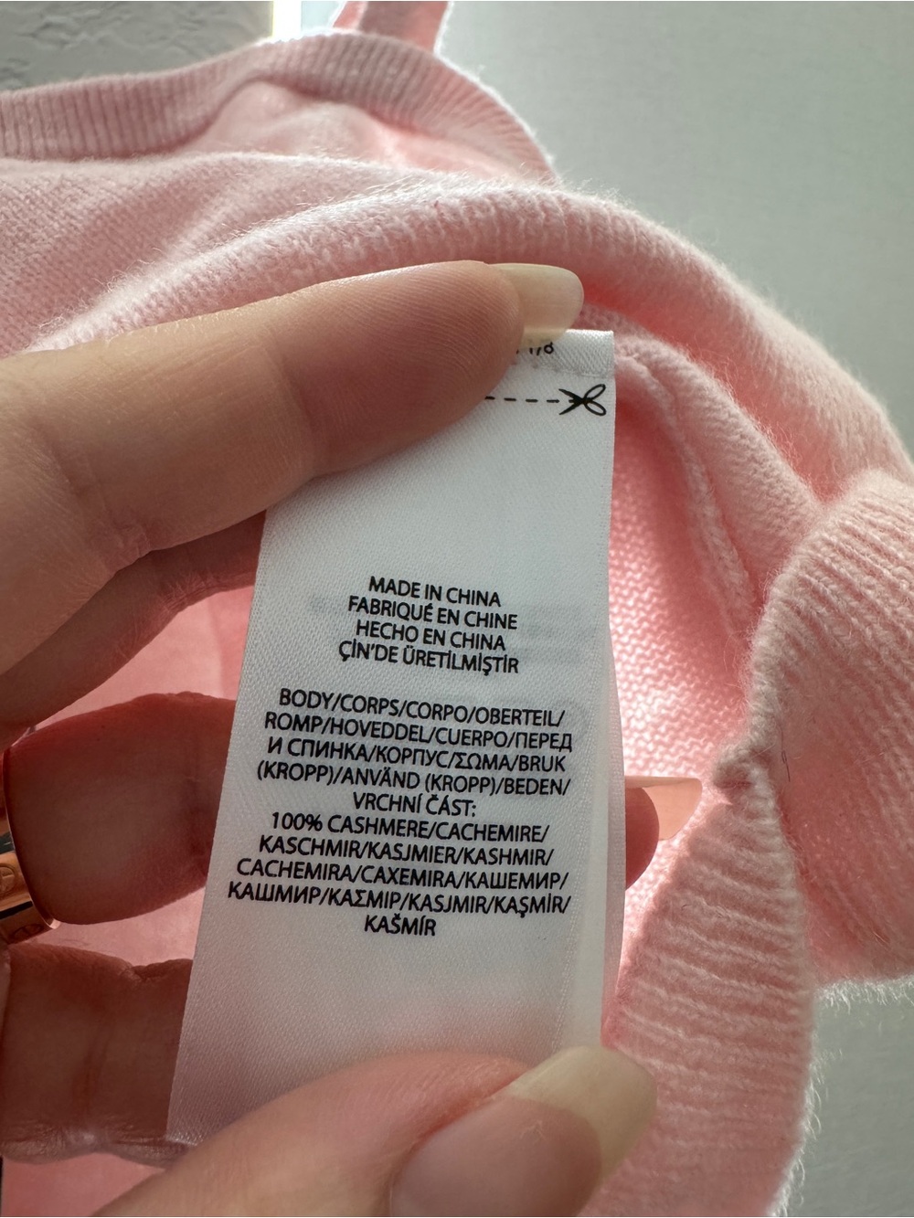 NWT polo Ralph Lauren washable 100% cashmere pink straight neck tank top Sz L - Picture 9 of 9